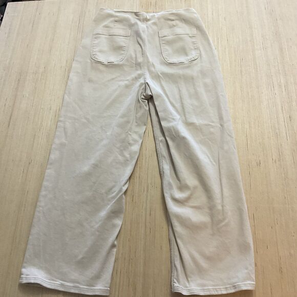 Ophelia Roe Women’s Pants Wide Leg Button Detail Size 16 Beige - Picture 3 of 6